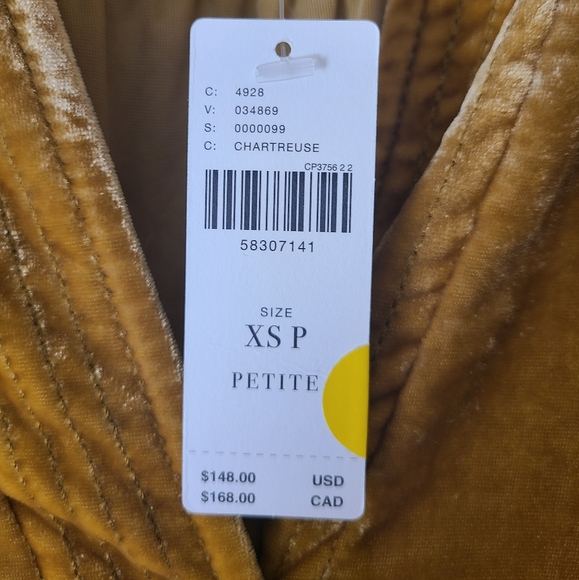 Chartreuse velvet mini dress - Picture 3 of 4